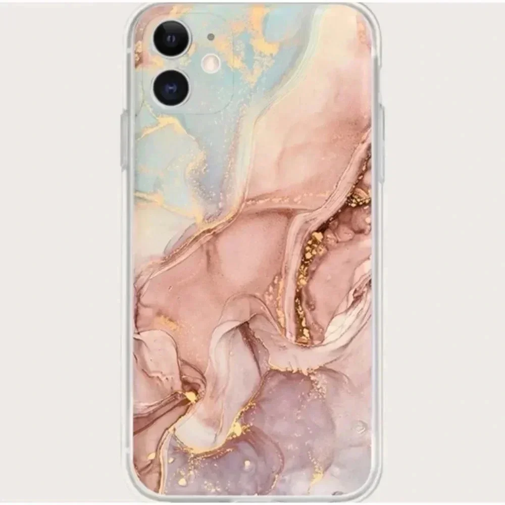 Blush Marbled iPhone 13 Case